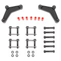 Tandem Trailer Axle Shackle Kit And Equalizer With Strap For 1 75 In Wide Double Eye Springs Anti Rust Steel Suspension Rebuild