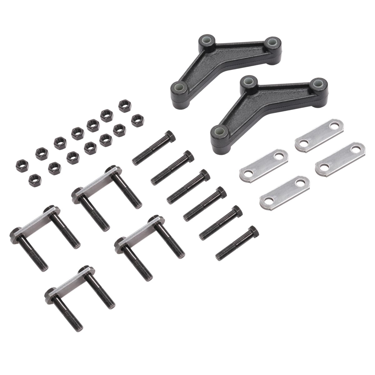 Tandem Trailer Axle Shackle Kit And Equalizer With Strap For 1 75 In Wide Double Eye Springs Anti Rust Steel Suspension Rebuild