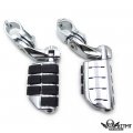 Httmt- Mt216-111 216-046- Chrome 2 5 Waffle Foot Peg Kit 1 25 Engine Guard Compatible With Valkyrie 1800 2004