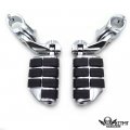 Httmt- Mt216-111 216-046- Chrome 2 5 Waffle Foot Peg Kit 1 25 Engine Guard Compatible With Valkyrie 1800 2004
