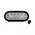 Fortpro 6 Red Oval Marker Tail Stop Turn Led Light With 17 Leds And Clear Lens F235528 