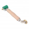 40mm Silicone Seam Roller Dual Use Brass Wheel Wood Handle Wallpaper Flat For Pvc Tpo Welding Epdm Single Ply Roofing Tape 