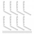 Uxcell L Shelf Bracket 6set 5 X 3inch Silver Stainless Steel Floating Shelves Brackets 90 Degree Angle Corner Brace For