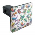 Rainbow Rainforest Frogs Sticky Fingers Pattern Tow Trailer Hitch Cover Plug Insert