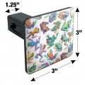 Rainbow Rainforest Frogs Sticky Fingers Pattern Tow Trailer Hitch Cover Plug Insert