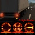 Mictuning 5 3 Inches Round Red Amber Led Ip67 Waterproof 12v Submersible Trailer Tail Lights Kit With Brake Light Drl Flow Turn