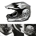 Dot Youth Kids Motocross Offroad Street Dirt Bike Helmet Motorcycle Atv With Goggles Gloves Black Skull M