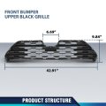 Front Bumper Upper Grille Grill Assembly For Toyota Rav4 2019-2023 531120r120 To1200438 Black