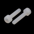 Uxcell M3x15mm Nylon Coarse Thread Hex Socket Head Cap Screw Knurled Bolt 100pcs