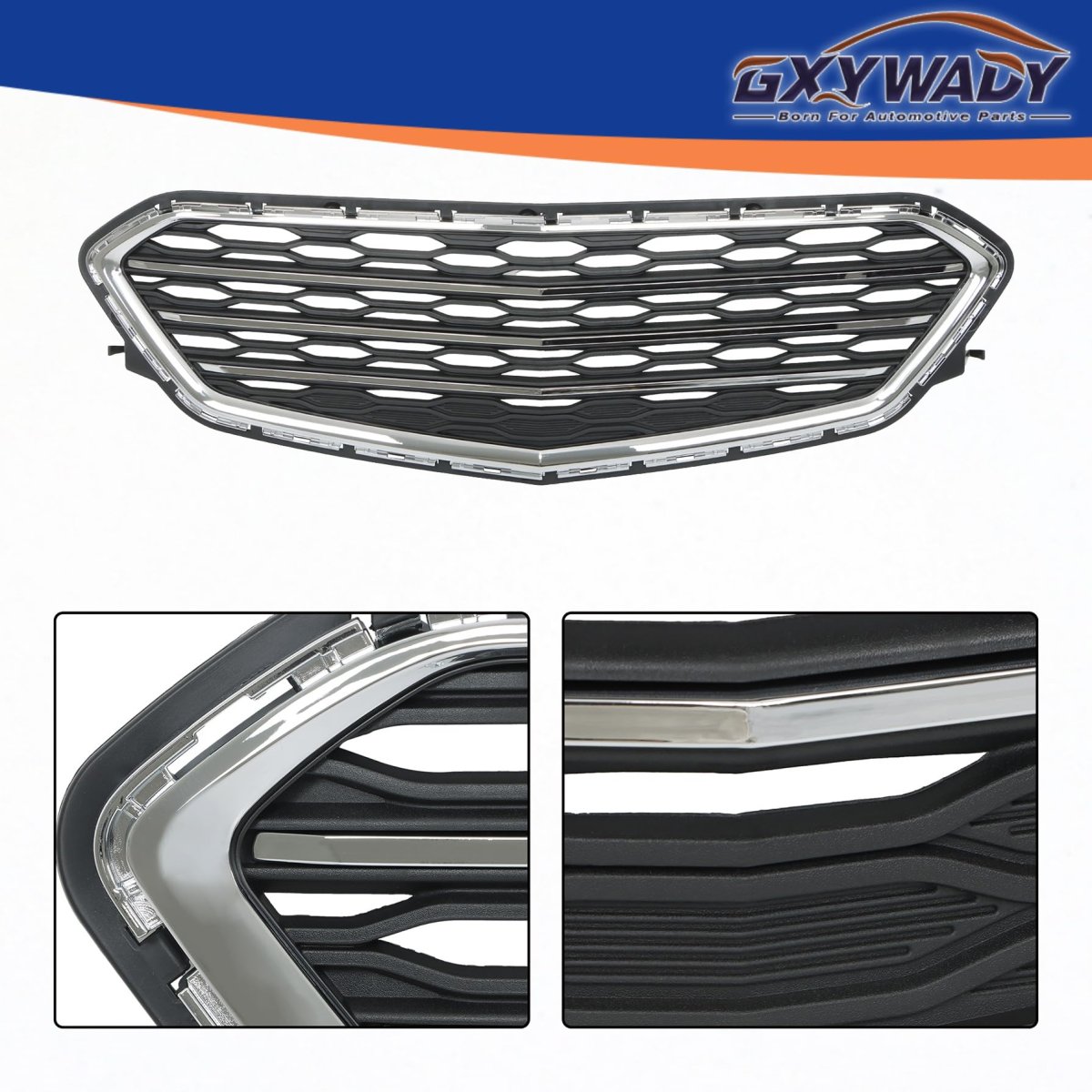 Chrome Front Lower Grille Replacement For Equinox 2016 2017 Fashion Silver White Mesh Grill With Housing Ls Lt Premier Ltz