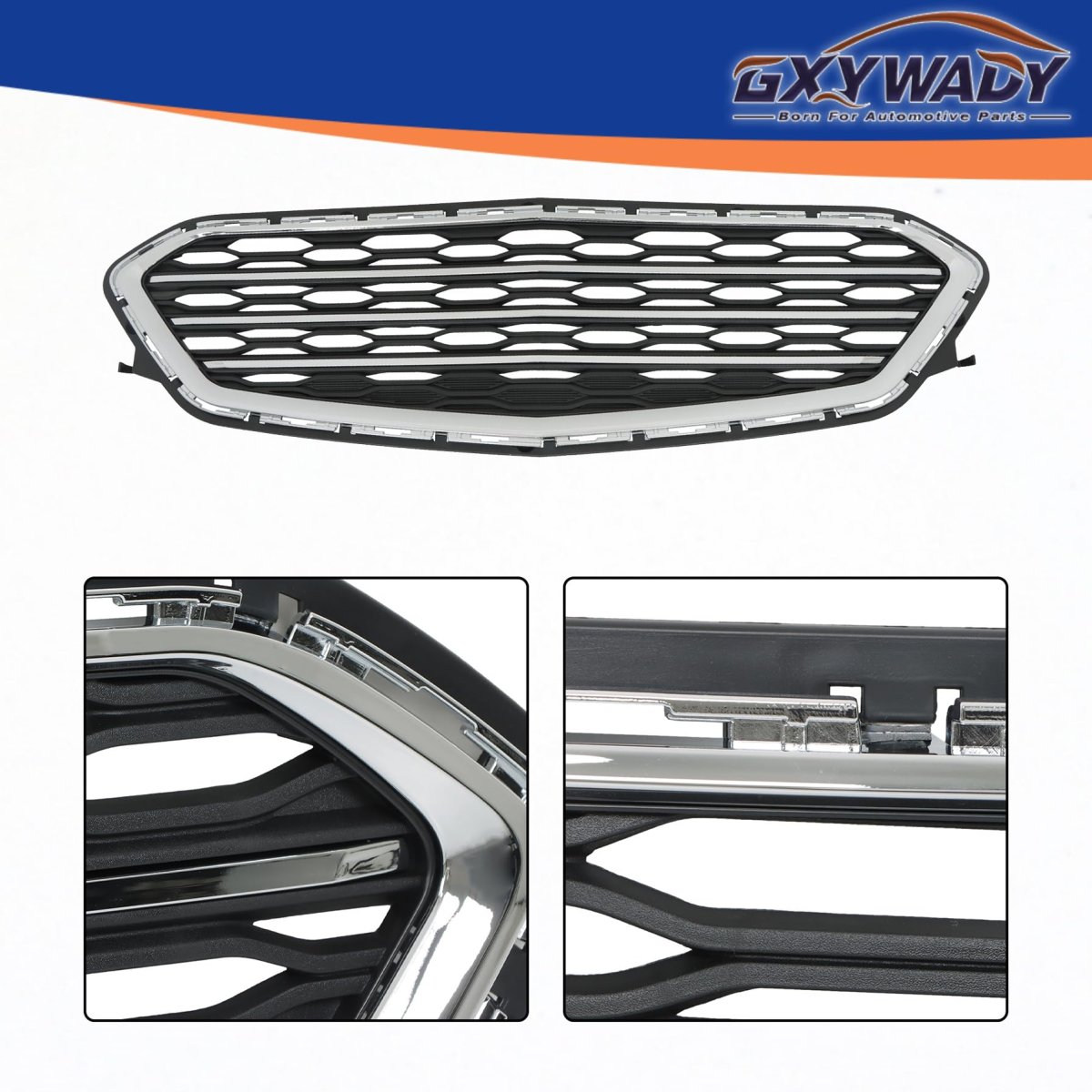 Chrome Front Lower Grille Replacement For Equinox 2016 2017 Fashion Silver White Mesh Grill With Housing Ls Lt Premier Ltz