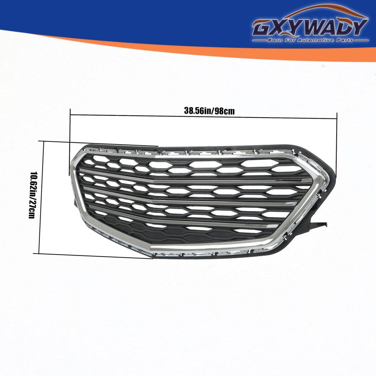Chrome Front Lower Grille Replacement For Equinox 2016 2017 Fashion Silver White Mesh Grill With Housing Ls Lt Premier Ltz