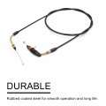 Uxcell 167cm 65 7 Length Black Rubber Coated Motorcycle Motorbike Throttle Cable Wire Replacement For Yamaha Jog