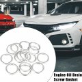 X Autohaux 15pcs M14 N0138157 Engine Oil Drain Screw Gasket Crush Washer Fit For Volkswagen Touareg 2007-2012 Eos 2011-2012