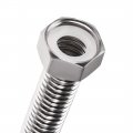 Uxcell Corrugated Stainless Steel Flexible Water Line 3 9inch Long G1 Female Threaded Connector With Washer