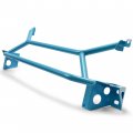 Hecasa Front Power Brace Compatible With 2003-2006 Mitsubishi Evo 7 8 9 Powder Coated Steel Radiator Support Blue