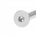 Uxcell M4x8mm Flat Head Machine Screws Inner Hex Screw 304 Stainless Steel Fasteners Bolts 40pcs