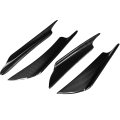 4pcs Front Bumper Lip Splitter Fins Body Spoiler Canards Refit Pp Glossy Carbon Look For Universal