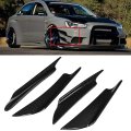4pcs Front Bumper Lip Splitter Fins Body Spoiler Canards Refit Pp Glossy Carbon Look For Universal