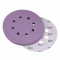 Uxcell 10pcs 5-inch Purple Sanding Discs 800 Grits 8 Hole Hook And Loop Professional Aluminum Oxide Sand Paper Wet Dry Polish
