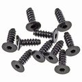 Axa0413 Hex Socket Tapping Flat Head Screws 2 6x8mm Black 10 Piece Set 