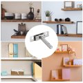 Uxcell 6pcs Floating Shelf Bracket 3 Inch Adjustable Wall Mounting Blind Support Hidden For Wood Shelves Silver