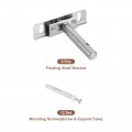 Uxcell 6pcs Floating Shelf Bracket 3 Inch Adjustable Wall Mounting Blind Support Hidden For Wood Shelves Silver