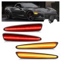 Hecasa 4pcs Led Side Marker Lights For 2005-2013 Chevrolet Chevy Corvette C6 Z06 Zr1 Grand Sport Replacement Gm2550196 