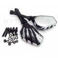Httmt Mt333-b- Claw Skull Mirror Compatible With H-d Heritage Springer Sportster Dyna Glide Softail V Rod Black