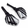 Httmt Mt333-b- Claw Skull Mirror Compatible With H-d Heritage Springer Sportster Dyna Glide Softail V Rod Black