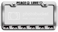 Peace Love Boerboel Dogs Pets Chrome Metal License Plate Frame Heavy Duty Stainless Steel Tag Holder For Us And Canada Vehicles 