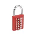 10-digit Combination Padlock Push Button Locker Cabinet Lock Red 2pcs