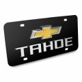 Ipick Image Made For Chevrolet Tahoe 3d Dual Logo Black Stainless Steel License Plate