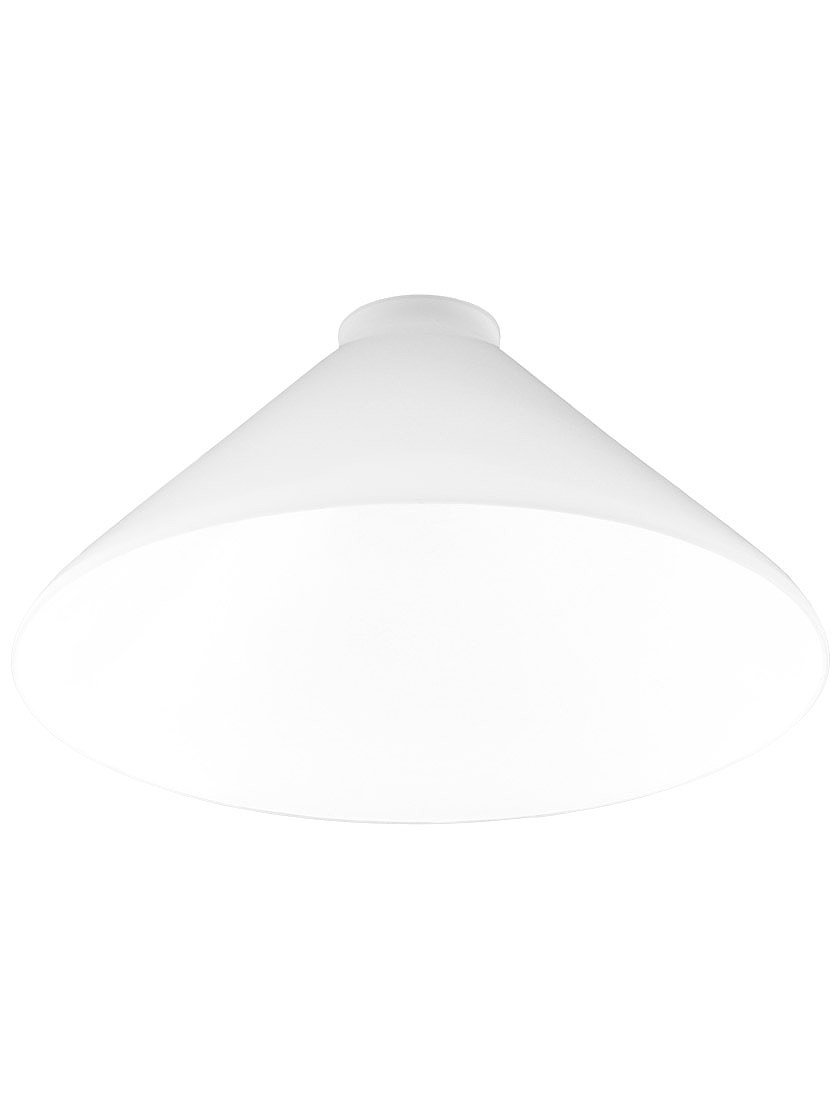 10 Diameter Cased White Cone Shade With 2 1 4 Fitter
