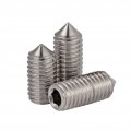Seroni 5-20pcs 304 Stainless Steel Internal Hex Socket Drive Cone Point Set Screws M3 M4 M6 M8 M10 M12 Taper Tip End Bolts
