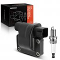 A-premium 1x Ignition Coil Pack And 4x Iridium Spark Plugs Compatible With Honda Accord 1997 2 2l
