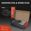 A-premium 1x Ignition Coil Pack And 4x Iridium Spark Plugs Compatible With Honda Accord 1997 2 2l