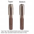 Metric Hand Tap M12 Thread 1 Pitch 4 Straight Flutes H2 Alloy Tool Steel Bottom Er Screw Tap Set Tapping Tools For Repairing 2