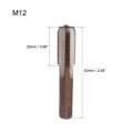 Metric Hand Tap M12 Thread 1 Pitch 4 Straight Flutes H2 Alloy Tool Steel Bottom Er Screw Tap Set Tapping Tools For Repairing 2