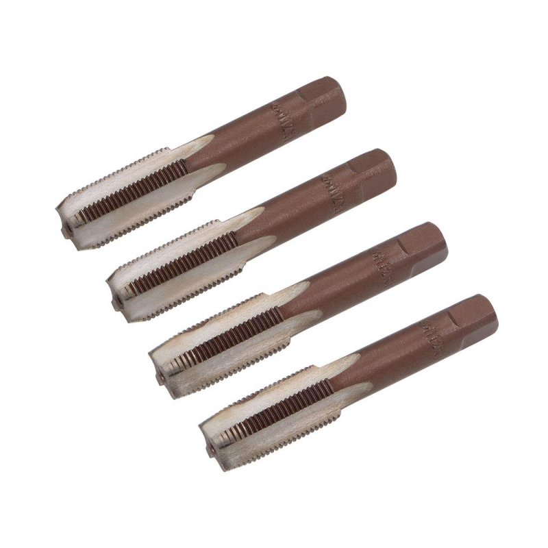 Metric Hand Tap M12 Thread 1 Pitch 4 Straight Flutes H2 Alloy Tool Steel Bottom Er Screw Tap Set Tapping Tools For Repairing 2
