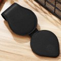Packove Magnetic Sunglasses Holder For Car Visor Pu Leather Glasses Mount Eyeglasses Hanger Clip Ticket Card