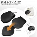 Packove Magnetic Sunglasses Holder For Car Visor Pu Leather Glasses Mount Eyeglasses Hanger Clip Ticket Card
