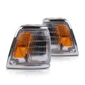 Toyota Pickup 1992 1993 1994 1995 Corner Light Assembly Pair 2wd With Chrome Trim Clear And Amber Lens Replacement For 
