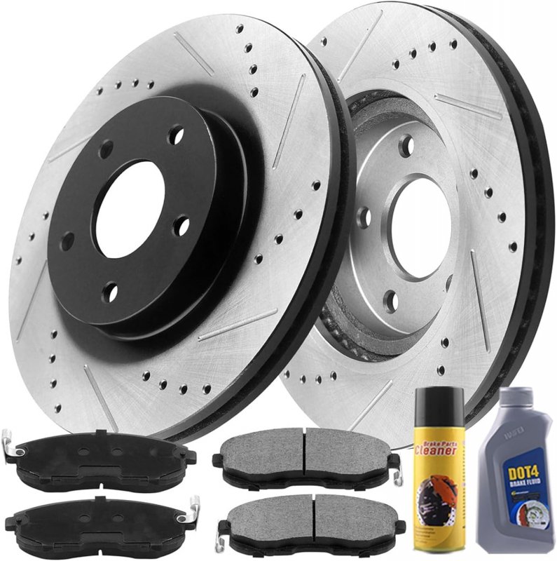 Motorbymotor Front Rear Brake Kits Rotors And Cearmic Pads Fits For 2011-2015 Hyundai Sonata Kia Optima Rotor Pad Including