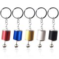 Gxxmei 5pcs Car Shifter Keyring Metal Gear Boxchain 6-speed Manual Transmission Shift Key Ring Key Chain 5 Colors 