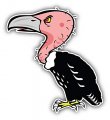 Glover Trading Vulture Cartoon Round Stainless Steel Metal Key Chain Keychain Ring Double Sided Deisgn 