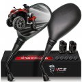 Atv Mirrors With Aluminum Mounts 8mm 10mm Motorcycle Handlebar Side Mirror Rear View For Motorbike Street Adventure Dirt Bike 