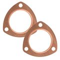 7176c Collector Gasket Set Of 2 Orange Withstands Extreme Exhaust Heat And Seals Surface Irregularities 