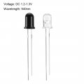 Uxcell 50pairs 5mm 940nm Leds Infrared Emitter And Ir Receiver Diode Dc 1 2v Light Emitting Diodes