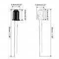 Uxcell 50pairs 5mm 940nm Leds Infrared Emitter And Ir Receiver Diode Dc 1 2v Light Emitting Diodes